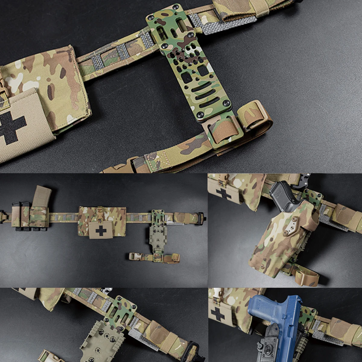 Funda 6354DO para G17 X300U-A QLS, adaptador, cubierta de pierna, Kit de correa de pierna MHA, funda LSK de 3 agujeros, placa NCPE Negative Cant - imagen 3