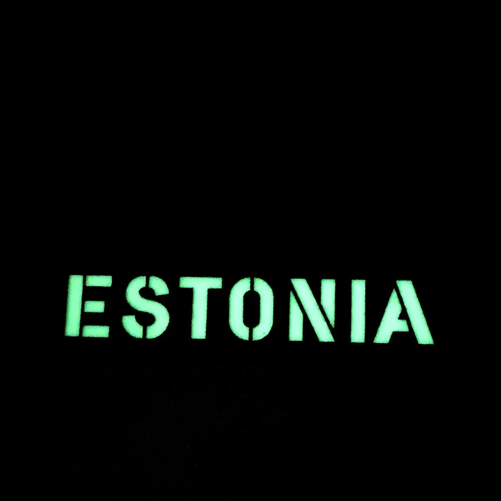 Parche de tela de brazalete bordado, pegatina mágica luminosa reflectante, bandera de Estonia - imagen 3