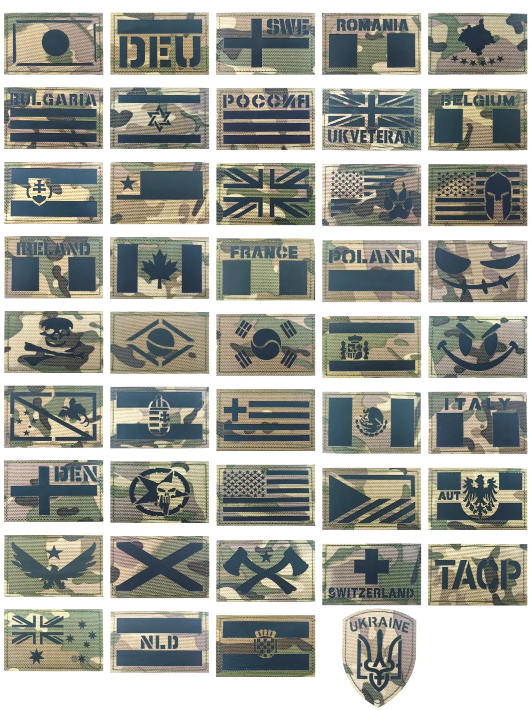 (42) Parche táctico con emblema del Reino Unido, Chile, Brasil, Francia, mochila, chaleco, chaqueta, gancho y bucle, insignia de moral, pegatinas tácticas - imagen 2