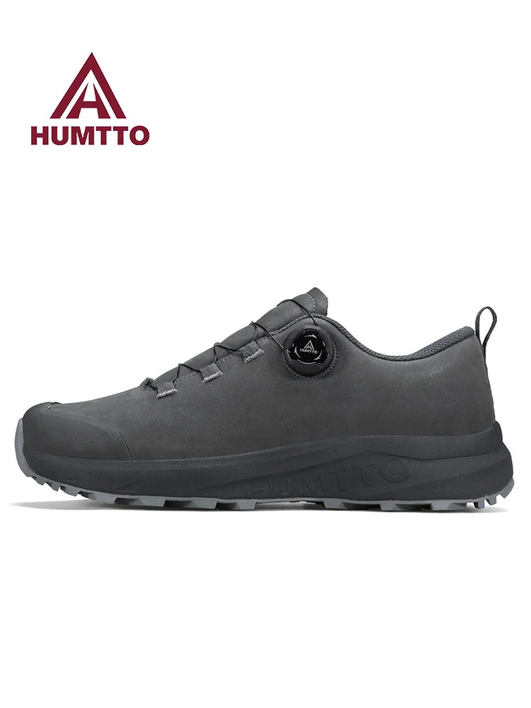HUMTTO zapatos de senderismo de piel de vaca para hombre, zapatos de invierno para deportes al aire libre, zapatos de escalada, zapatos casuales, zapatillas de Trekking cálidas para exteriores, botas de viaje - imagen 2