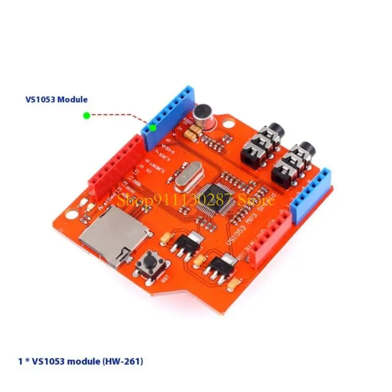Módulo MP3 J1HC VS1053 con ranura para tarjeta TF, módulo placa desarrollo grabación 12.288mhz con salida 3,5mm - imagen 2