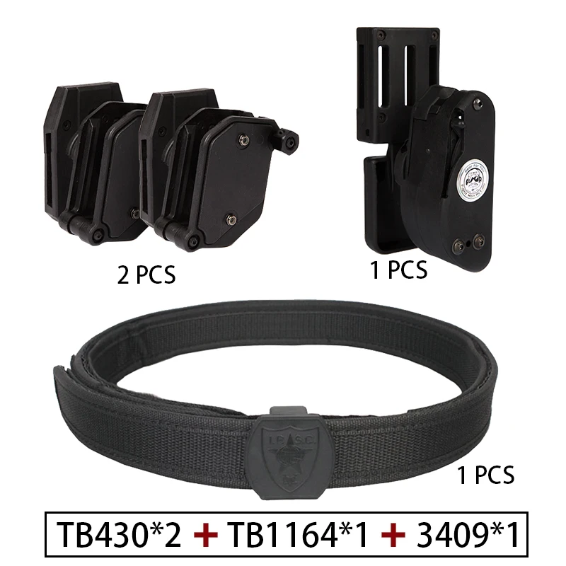 Cinturón táctico IPSC Airsoft que combina perfectamente con funda, Juego de bolsas para revistas de velocidad, cinturón de tiro de competición, funda táctica Mag - imagen 3
