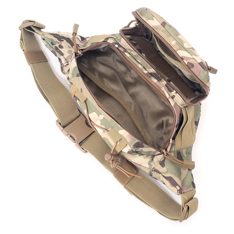 Riñonera táctica, riñonera con cinturón de cadera, bolsas de utilidad para senderismo al aire libre, escalada, pesca con parche de EE. UU. - imagen 3