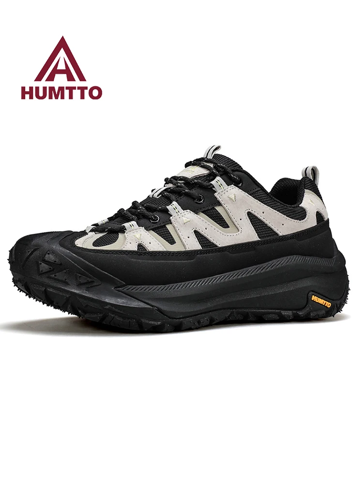 HUMTTO, Botas de senderismo de piel de vaca para exteriores para hombre, botas de caza impermeables, zapatos de trekking para mujer, zapatos de trekking al tobillo, zapatillas para caminar - imagen 5