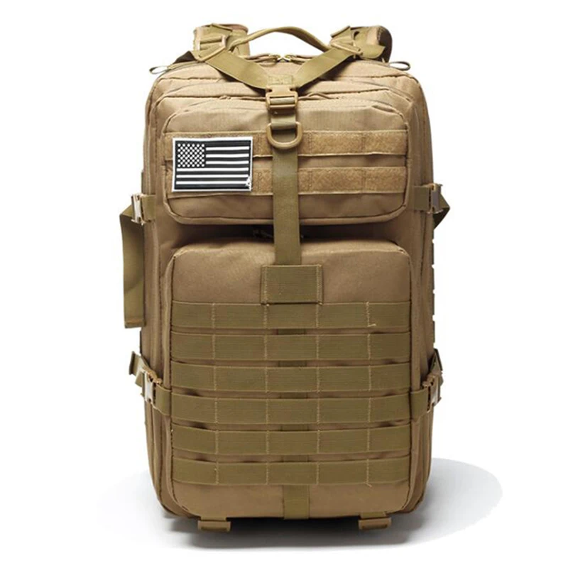 Bolsa militar táctica impermeable de gran capacidad, camuflaje para exteriores, Camping, senderismo, mochila Molle, equipo de caza, 45L - imagen 4