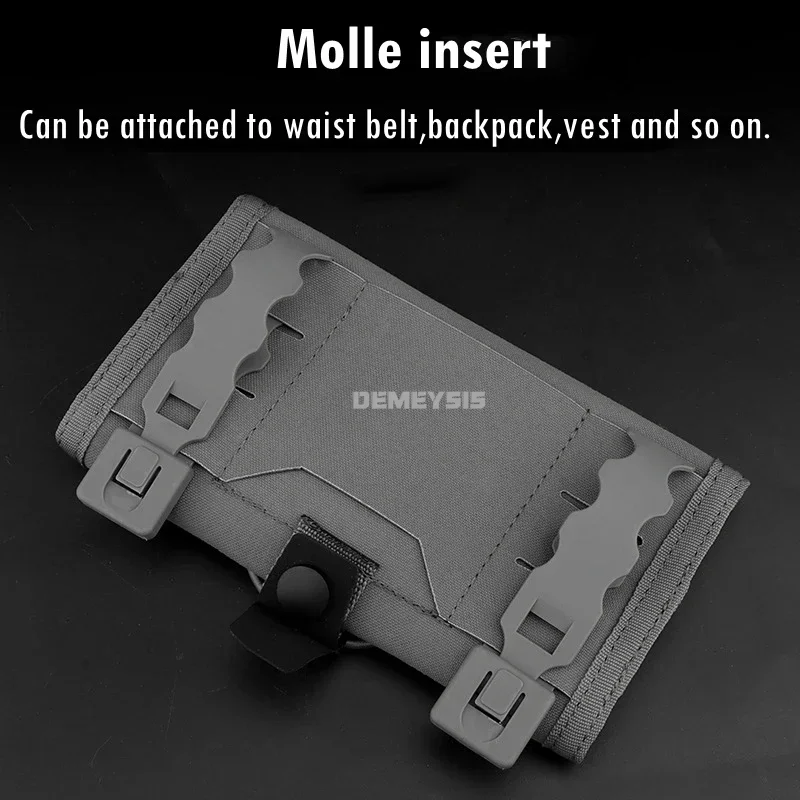 Soporte táctico para teléfono móvil, bolsa de pecho para exteriores, Panel de funda para mapa, equipo deportivo Airsoft, tablero de navegación para teléfono plegado Molle - imagen 3