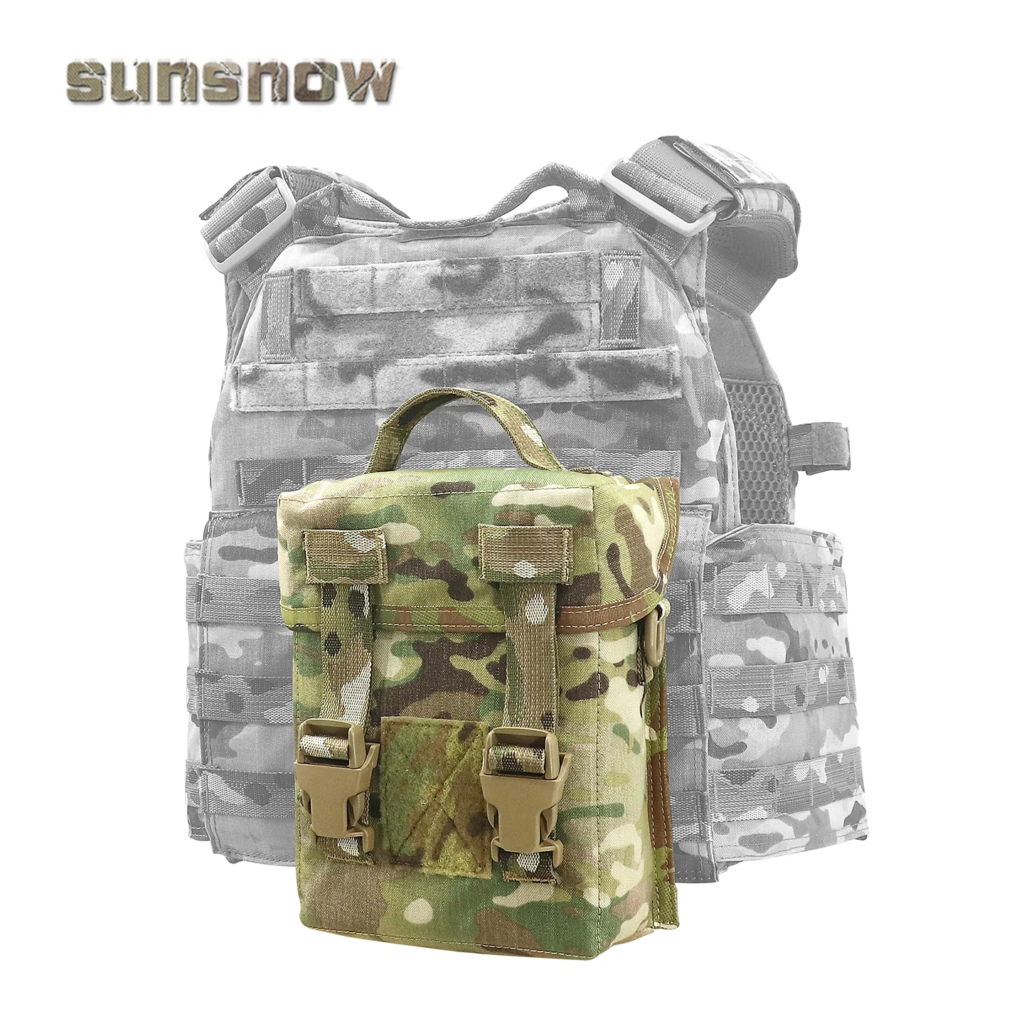 Paquete de almacenamiento de protección antigolpes grueso MOLLE táctico, paquete suave de visión nocturna, paquete de cámara de instrumentos ópticos - imagen 2