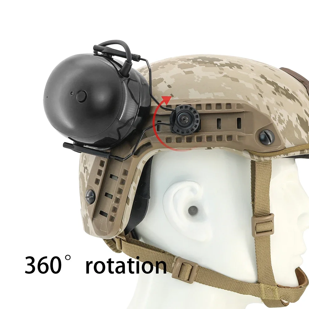 Orejeras electrónicas Airsoft para caza, adaptador de auriculares para Pelto Sport Tactical 300/500, orejeras electrónicas de tiro para riel de arco - imagen 5