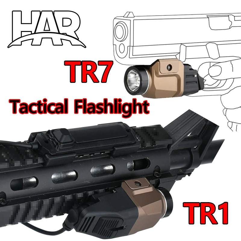 Tácticas TR7 TR1 X300 X400 XC1 luz estroboscópica blanca arma de caza pistola luz Airsoft accesorios 20mm Glock 17 Airsoft Rifle PEQ