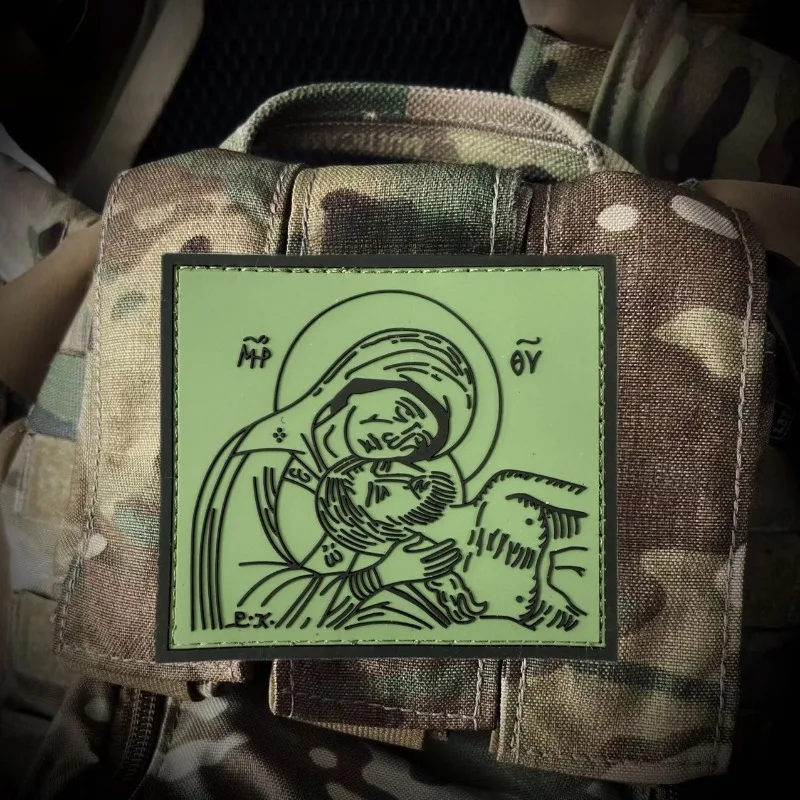 Parche de Pvc "Madre de Dios", insignia de moral táctica, gancho y bucle, brazalete militar, mochila, accesorios decorativos - imagen 4