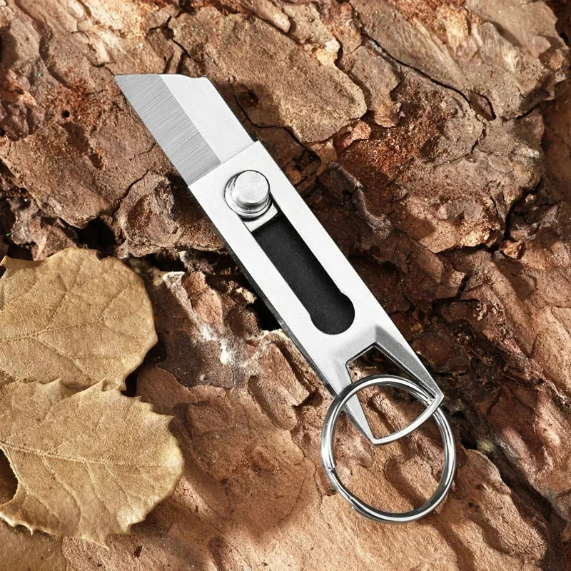 Mini cuchillo recto para llavero colgante, acampar aire libre - imagen 3