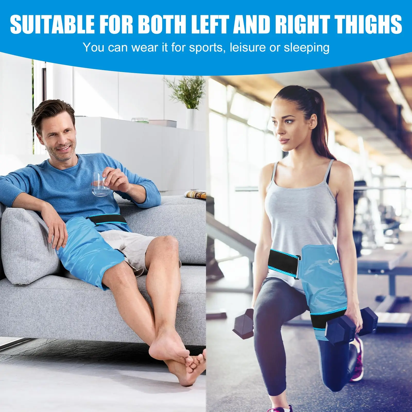 Paquete de hielo para cadera, paquete frío reutilizable para después de la cirugía, para Bursiti, reemplazo de cadera, cirugía, flexor, Gel para el dolor, paquetes de hielo para terapia de cadera - imagen 4