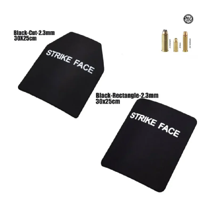 NIJ IIIA-placa de acero compuesto antibalas, 10 "x 12", a prueba de puñaladas, para chaleco de seguridad táctico, tablero de armadura corporal balística, 25x30cm - imagen 3