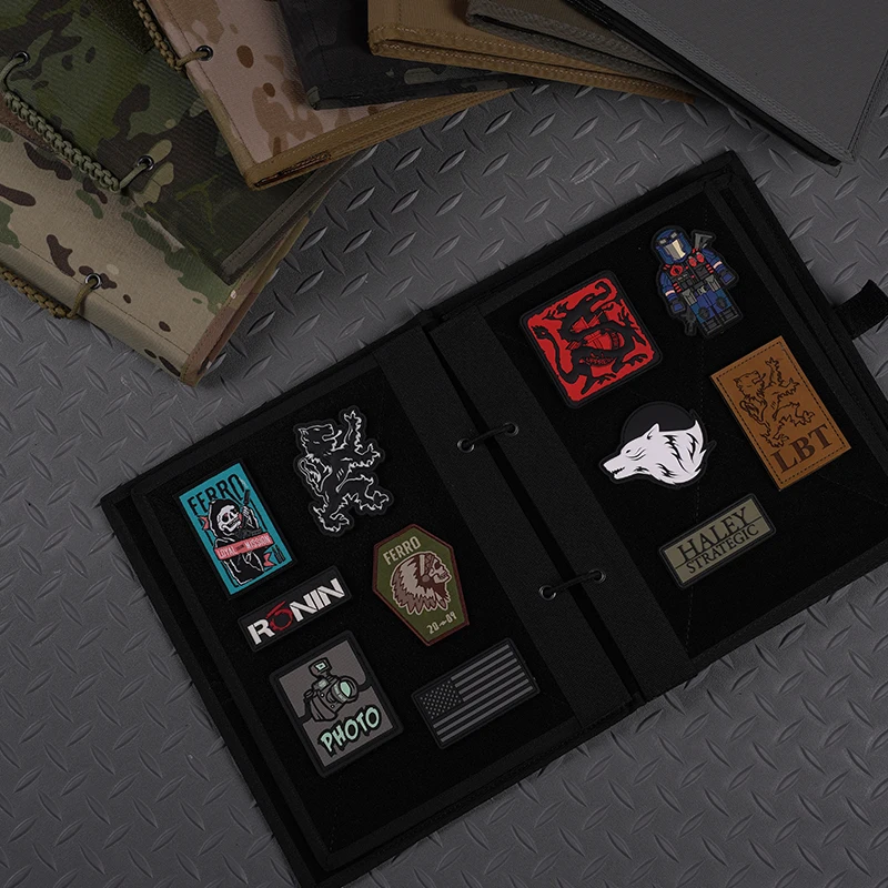 Libro de almacenamiento de brazalete mágico de 4 páginas, tablero de almacenamiento de parches bordados, colección de insignias, exhibición de libros