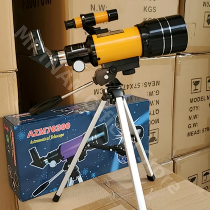 Telescopio astronómico profesional para el espacio, Monocular grande de 70mm, binoculares potentes de tiempo 150, visión nocturna, estrella para acampar - imagen 2