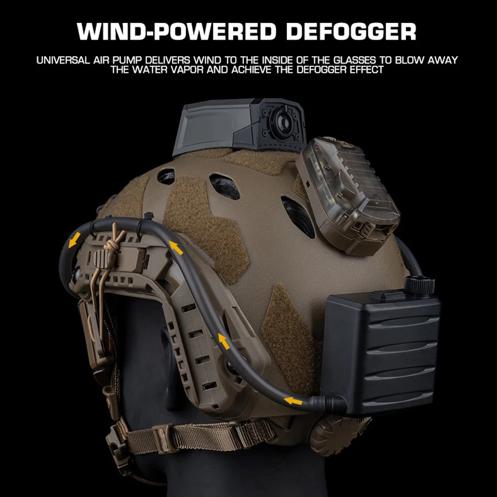 Gafas tácticas para desempañamiento, ventilador para caza al aire libre, tiro, gafas Airsoft, Kit antiniebla, senderismo, esquí, motocicleta, equipo de protección de seguridad - imagen 3