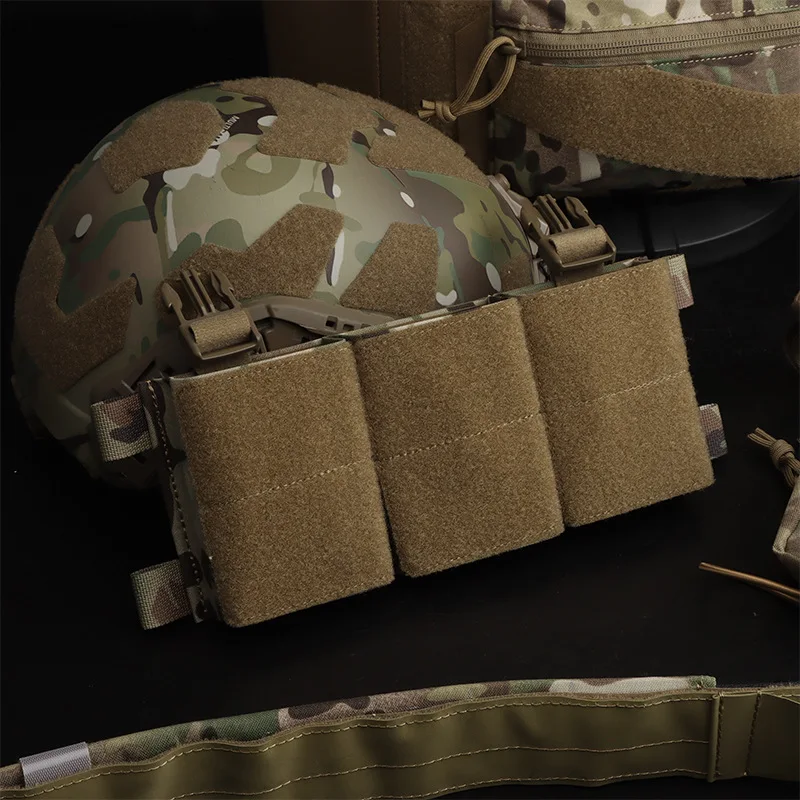 Bolsa táctica de doble cartel Triple 7,62 para revistas SCAR G3 AK LV119 HSP, portador de placa, Panel frontal, accesorios de aparejo de pecho Airsoft - imagen 3