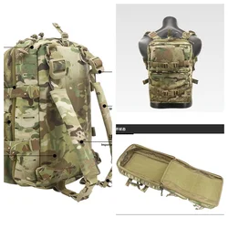 Mochila táctica con chaleco MOLLE multifuncional para exterior