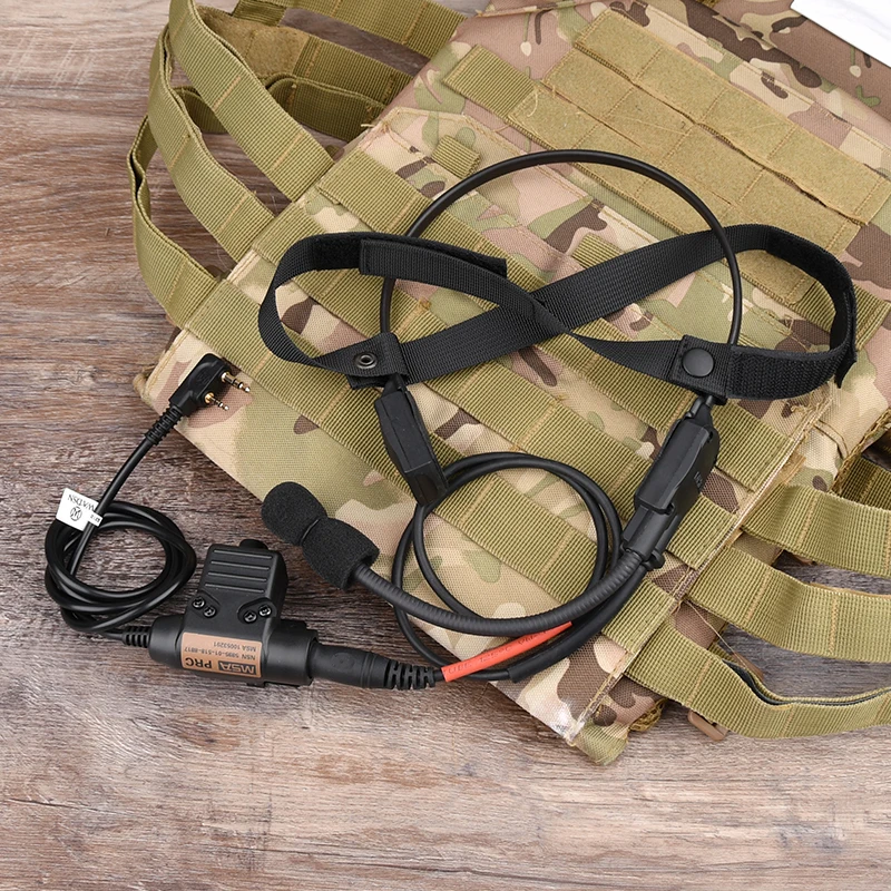 Auriculares conducción ósea Airsoft WADSN MH180 Kenwood U94 PTT - imagen 5