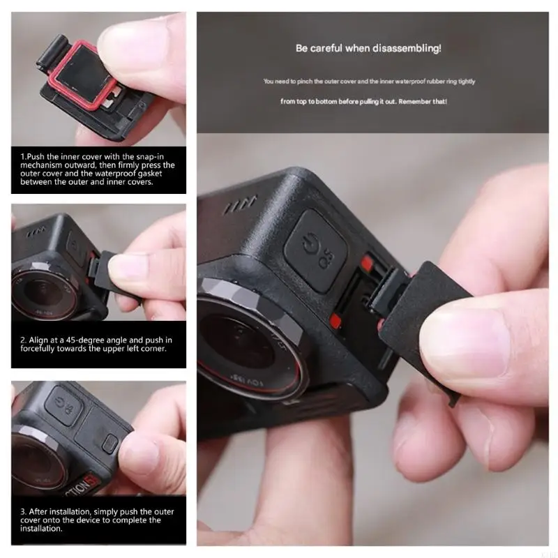 Cubierta puerto carga impermeable, sello a prueba polvo para cámara Action 5, K1KF - imagen 2