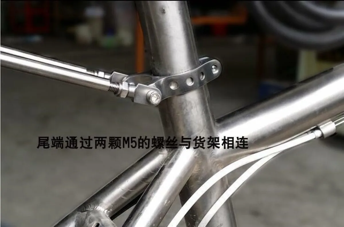 Abrazadera de tija de sillín de aleación de titanio de doble cabeza, tubo de asiento de aleación Ti para bicicleta de montaña/carretera, 31,8/34,9mm - imagen 3