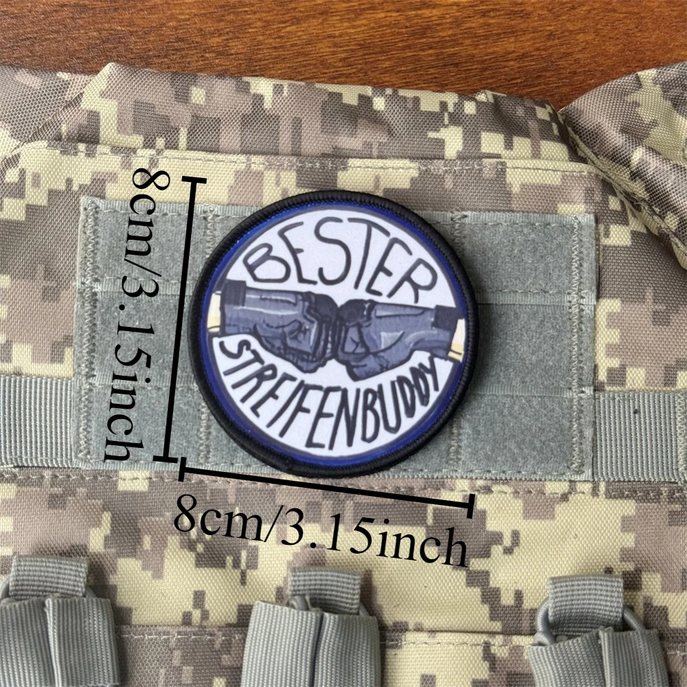Parche táctico Chevron Morale "Bester", brazalete del ejército militar, parches de gancho y bucle impresos para ropa, pegatina para mochila - imagen 2
