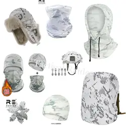 Conjunto térmico outdoor: gorro lana gruesa, bufanda y guantes