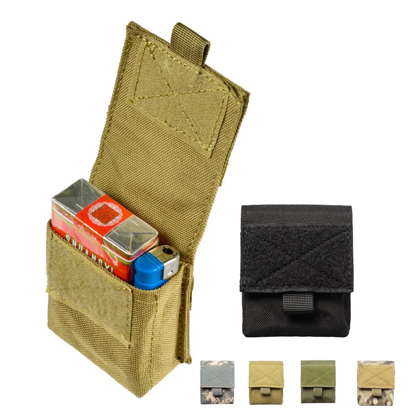 Bolsa de equipo de herramientas pequeña EDC multifuncional, bolsa pequeña táctica Molle, bolsa para cinturón a tope de cigarrillos, bolsa de almacenamiento de caza - imagen 3