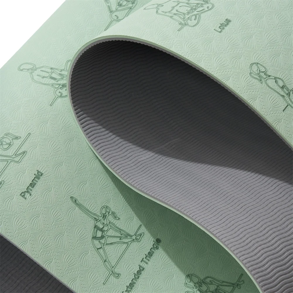 Esterilla de Yoga para hombre y mujer, tapete de ejercicio de 6mm, antideslizante, Extra gruesa, de alta densidad, ecológica, para entrenamiento de Yoga, Pilates - imagen 4