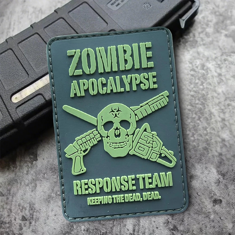 Parche táctico moral Zombie Apocalypse gancho y bucle PVC airsoft