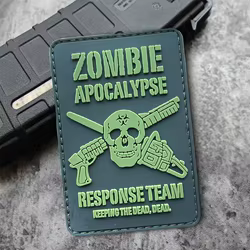 Parche táctico moral Zombie Apocalypse gancho y bucle PVC airsoft