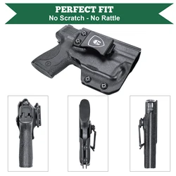 Funda IWB Kydex para M&P Shield con linterna táctica, diestro/zurdo