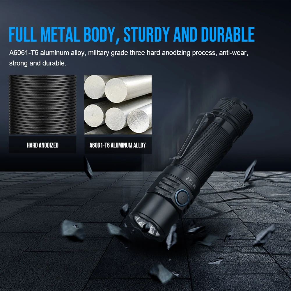 Trustfire MT22 linterna LED EDC recargable 2250 lúmenes potente tipo C linterna de carga USB 18650 función de Banco de energía de luz de trabajo - imagen 3