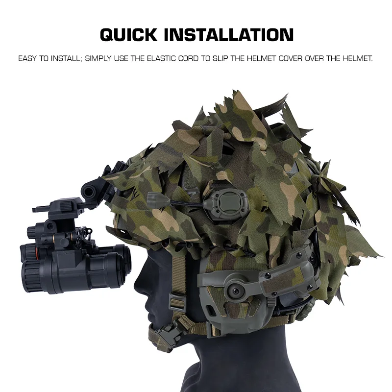 Cubierta táctica para casco al aire libre, accesorios para casco de camuflaje, accesorios de caza, equipo de entrenamiento para Cosplay - imagen 5