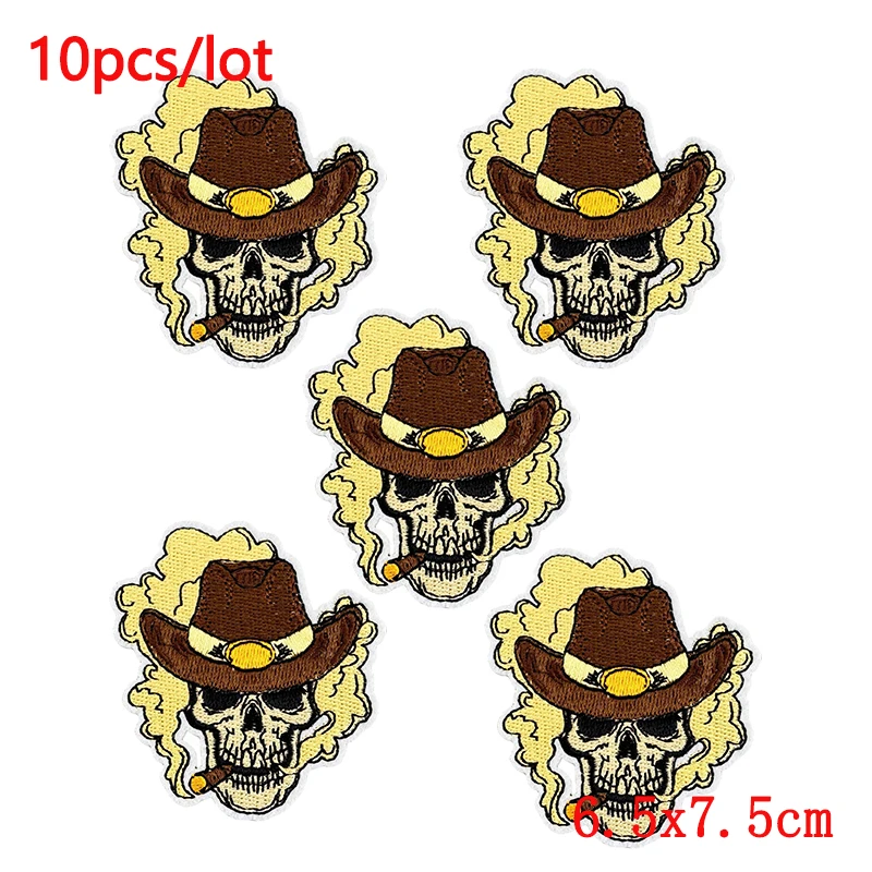 10 unids/lote parche bordado de vaquero occidental parches para planchar para ropa parches para la naturaleza en la ropa DIY parche para planchar y coser - imagen 4