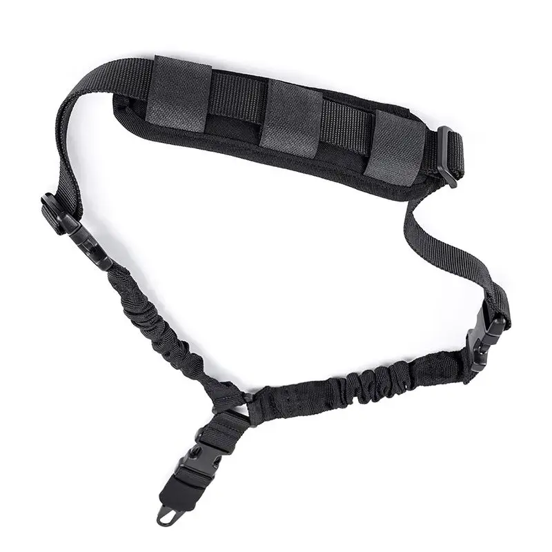 Eslinga táctica para tiro con hombrera, Bungee ajustable de un punto, cinturón de flejado para Rifle Airsoft, accesorios para caza y senderismo