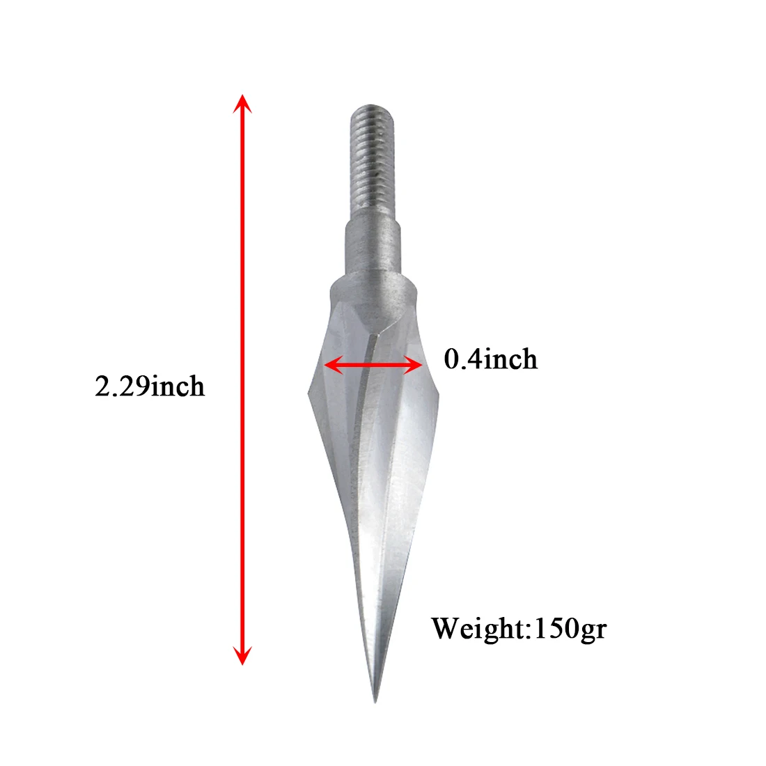 3/6/12 Uds punta de flecha de hierro 150 puntos de caza de grano tiro con arco práctica de tiro para accesorio de tiro con arco - imagen 2