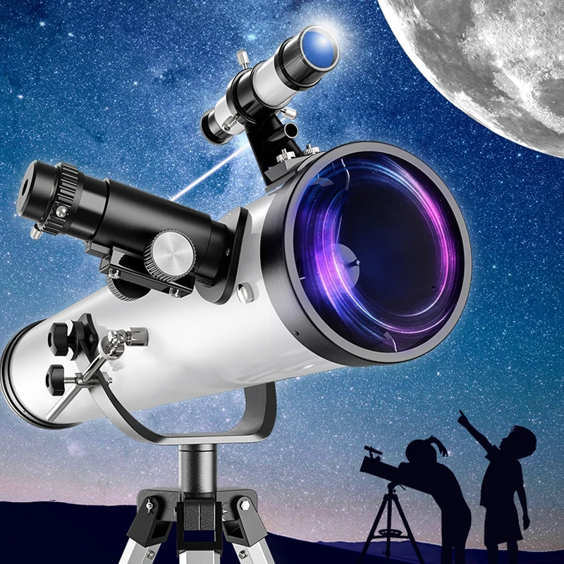 Telescopio astronómico profesional 875X F70076 Monocular 114MM gran apertura 76700 para observar estrellas observación de aves Luna sol Filt