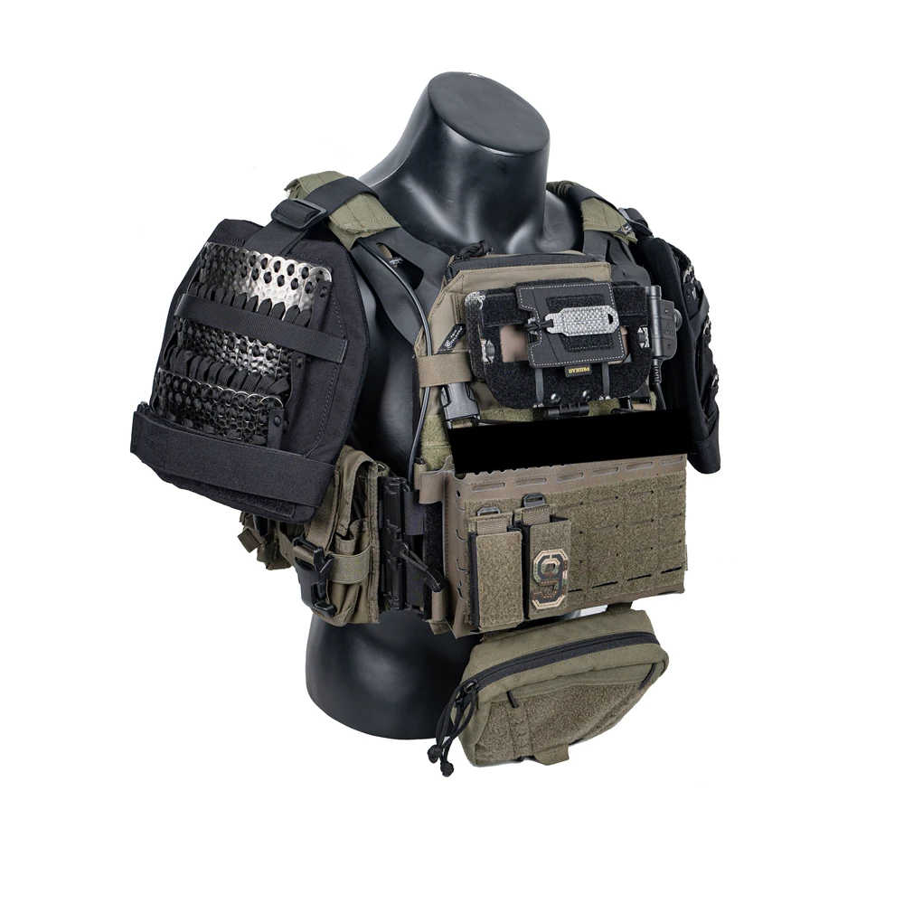 Armadura táctica de hombro de dragón, protección de Metal de acero inoxidable de estilo chino para chaleco Airsoft, equipo de protección de combate de Paintball - imagen 5