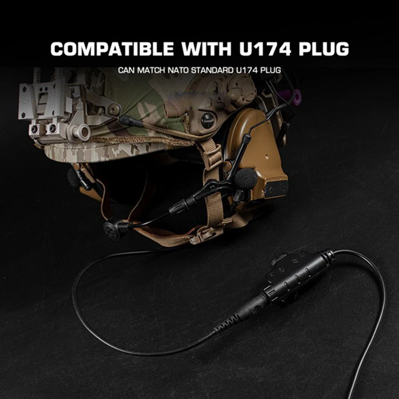 Auriculares tácticos PTT U94-V2 para ICOM MIDLAND KENWOOD MOTOROLA TAIKABOUT enchufe para teléfono móvil accesorios para auriculares de caza - imagen 5