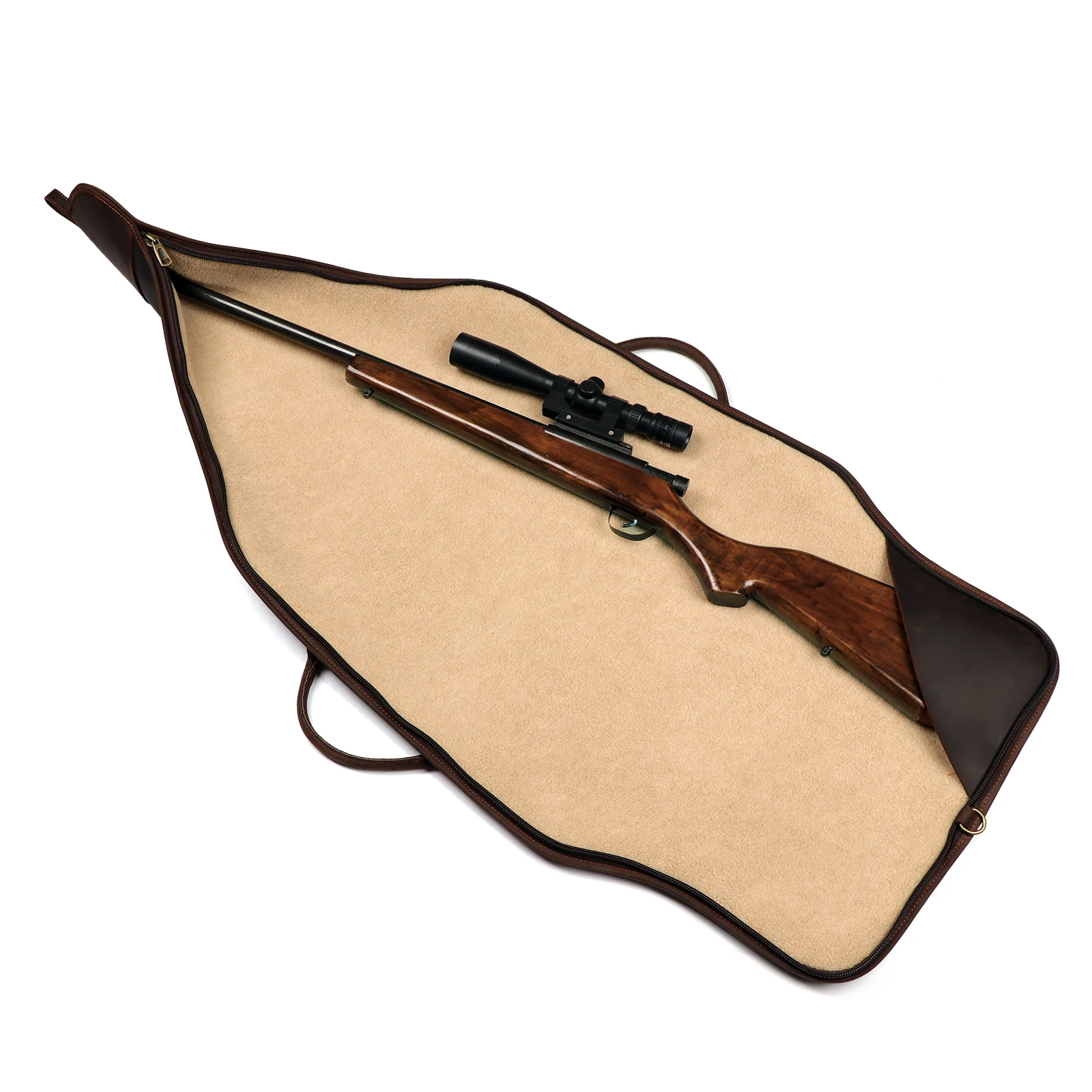 Tourbon Funda de Rifle de Cuero con Mira Óptica y Correa acolchada - imagen 5