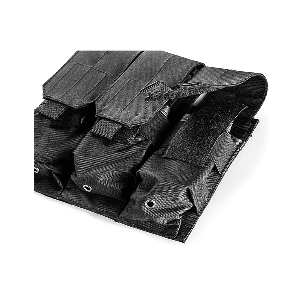 Bolsas tácticas Molle Triple para revistas, bolsa Mag de disparo Triple, bolsa de Paintball para juego de guerra, equipo para M14 Ak47 - imagen 3