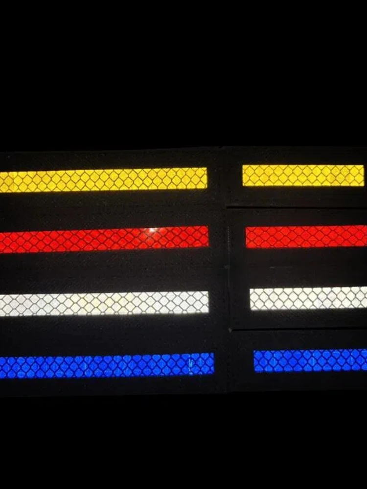 Parche reflectante cortado con láser para bolso al aire libre, Parche de identificación nocturna, banda táctica larga para el pecho, insignia, brazalete - imagen 4