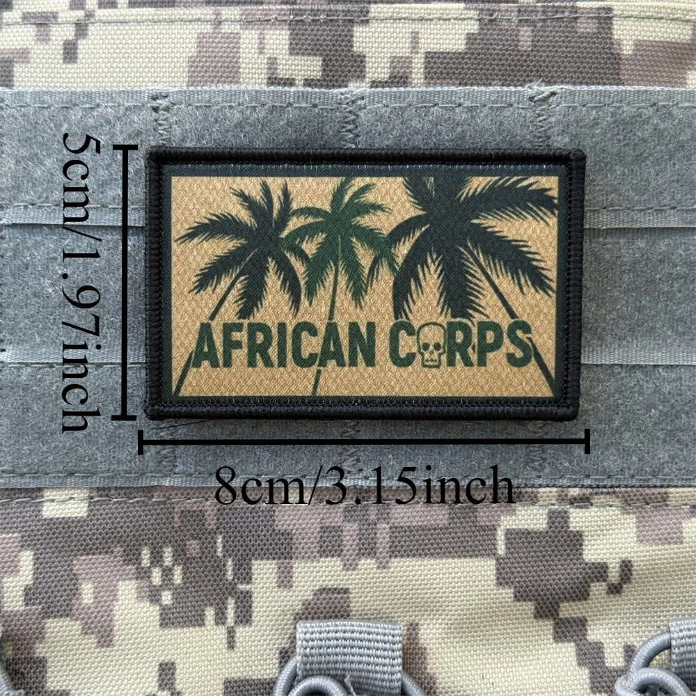 Parche del Cuerpo Africano, insignia de moral impresa, apliques tácticos, parches militares de gancho y bucle para ropa, pegatinas para mochila al aire libre - imagen 2