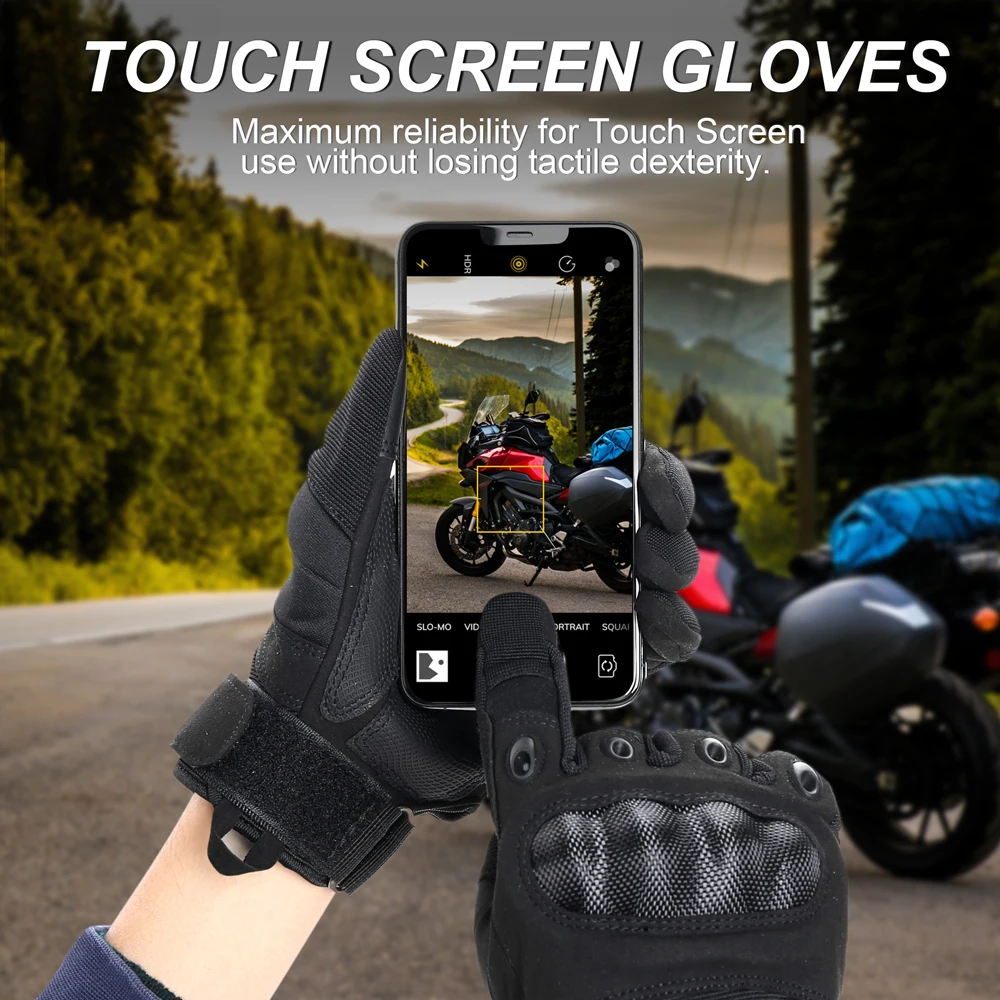 Guantes de dedo completo para motocicleta para hombre, equipo de protección transpirable para pantalla táctil, Motocross, carreras, motociclista, Enduro - imagen 3