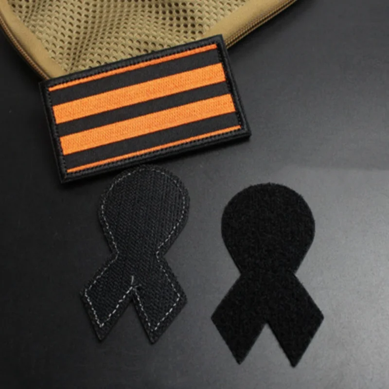 Cinta soviética de San Jorge, emblema de medalla de victoria, parches de gancho y bucle bordados, insignia de moral táctica soviética, pegatina para mochila - imagen 4