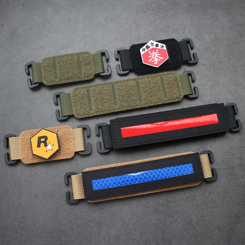 Base de conversión táctica Molle, parches de almacenamiento DIY, extensión de correas desmontable con bucle de doble cara para organización de engranajes - imagen 3
