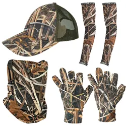 Camuflaje biónico transpirable: sombrero, bufanda, mangas y guantes