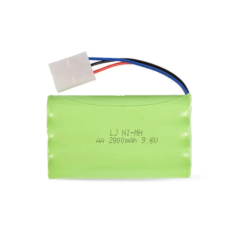 Batería recargable Ni-MH AA para vehículos RC, 9,6 V, 2800mAh, camiones, tanques, vehículos de ingeniería, barcos, juguetes, coche, Dron RC - imagen 5