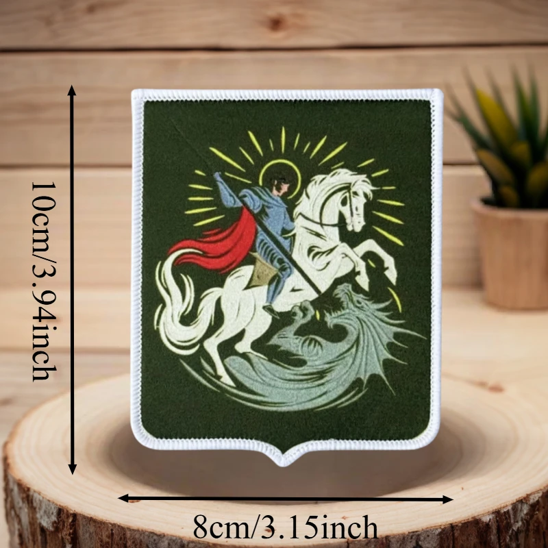 Parche estampado de George The Victorious, chaleco táctico, insignia de moral con gancho y bucle, pegatinas decorativas para mochila, parches para brazalete para ropa - imagen 4